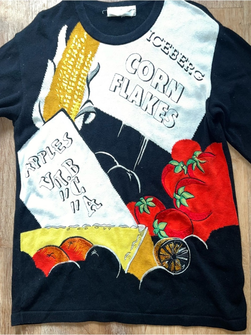 ICEBERG Vintage Corn Flakes iconic 90s sweater Made In Italy
